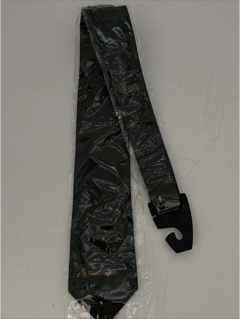 NWT Siena College Official Licensed, By Cable Neckwear, Logo Green SILK Mens Tie